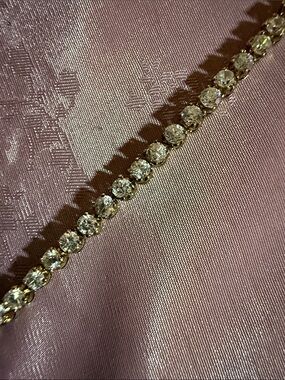 Gold tone, CZ Tennis Bracelet